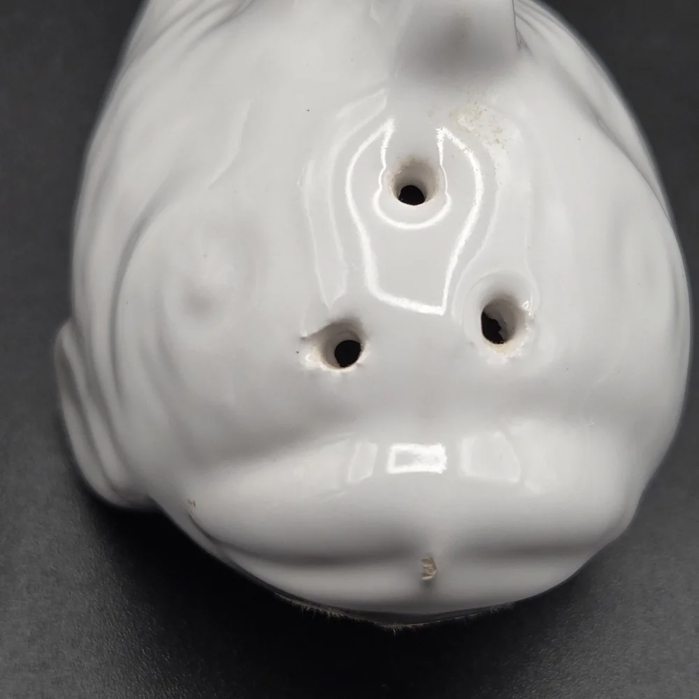 Pier 1 Imports White Puffer Koi Fish Salt & Pepper Shaker Set Italy